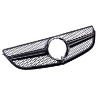 Kühlergrill Gitter Schwarz glanz für Mercedes E-Kl