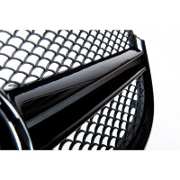 Kühlergrill Gitter Schwarz glanz für Mercedes E-Kl