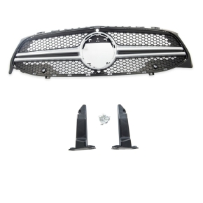 Kühlergrill Silber passt für Mercedes CLA C118 X118 ab 2019 auf Twin-Blade-Optik