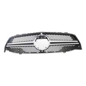 Kühlergrill Silber passt für Mercedes CLA C118 X118 ab 2019 auf Twin-Blade-Optik