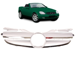 Kühlergrill Kühlergitter Silber Chrom für Mercedes SLK (R170) ab 1996-2004