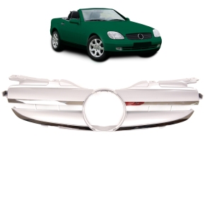 Kühlergrill Kühlergitter Silber Chrom für Mercedes SLK (R170) ab 1996-2004