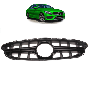 Kühlergrill Kühlergitter Schwarz passt für Mercedes W205 S205 2014-2018 kein AMG