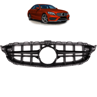 Kühlergrill Kühlergitter Schwarz passt für Mercedes W205 S205 2014-2018 kein AMG
