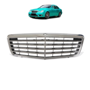 Kühlergrill Kühlergitter Chrom Schwarz passt für Mercedes E-Klasse W211 ab 06-09