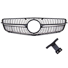 Kühlergrill Diamantgrill Chrom Schwarz passt für Mercedes C-Klasse W204 ab 07-11