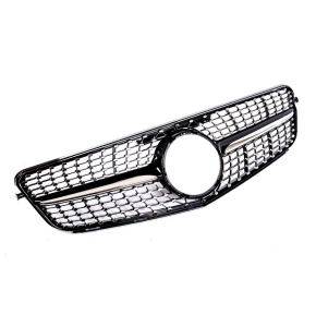 Kühlergrill Diamantgrill Chrom Schwarz passt für Mercedes C-Klasse W204 ab 07-11