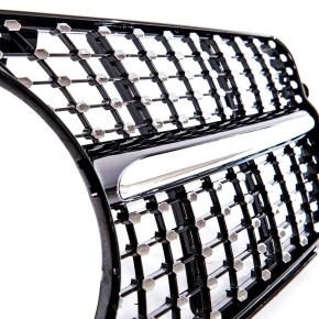 Kühlergrill Diamantgrill Chrom Schwarz passt für Mercedes C-Klasse W204 ab 07-11