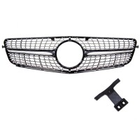 Kühlergrill Diamantgrill Chrom Schwarz passt für M