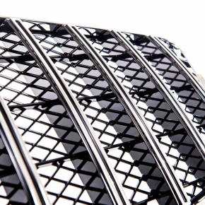 Kühlergrill Panamericana GT Chrom Schwarz für Mercedes E-Klasse W212 ab 09-12