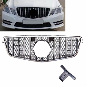 Kühlergrill Panamericana GT Chrom Schwarz für Mercedes E-Klasse W212 ab 09-12