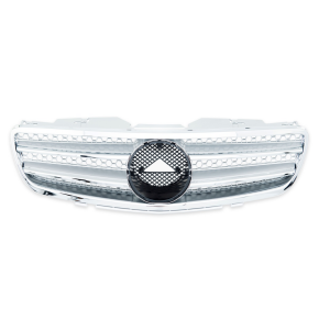 Kühlergrill Kühlergitter Silber Chrom passt für Mercedes SL (R230) ab 2001-2006