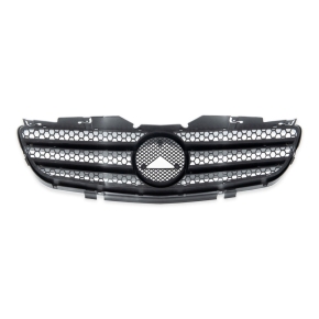 Kühlergrill Kühlergitter Silber Chrom passt für Mercedes SL (R230) ab 2001-2006