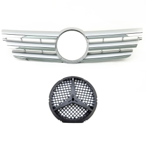 Kühlergrill Kühlergitter Silber Chrom passt für Mercedes CL 203 Sportcoupe 01-08