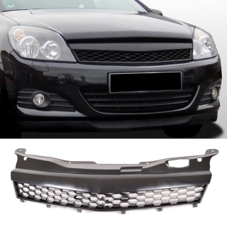 Kühlergrill ohne Emblem Schwarz matt passt für Opel Astra H (A04) ab 04-07