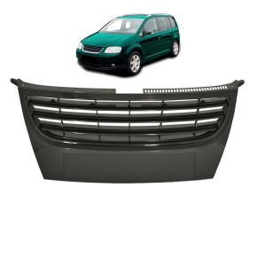 Kühlergrill Kühlergitter ohne Emblem Schwarz glanz für VW Touran (1T) ab 06-10