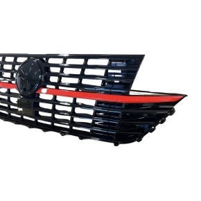 für VW T6.1 Multivan Transporter Kühlergrill schwarz rote Leiste+Halter ab 2019