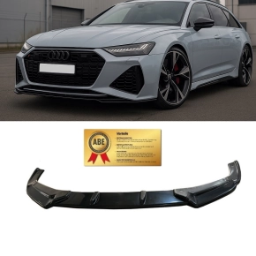 Frontlippe Frontspoiler hochglanz schwarz für Audi...