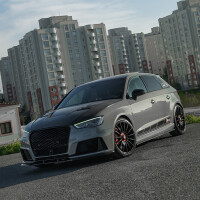 Frontlippe Frontspoiler glanz V1 passt für Audi RS3 (8V