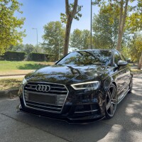 Frontlippe Frontspoiler Glanz für Audi A3 S-Line S3 8V 