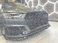 Frontlippe Frontspoiler glanz V4 passt für Audi RS3 (8V
