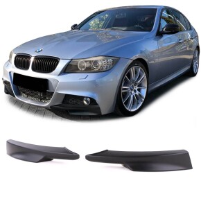 Frontflaps Frontspoiler Schwarz matt für BMW 3er (E90 E91) Facelift ab 2008-2013