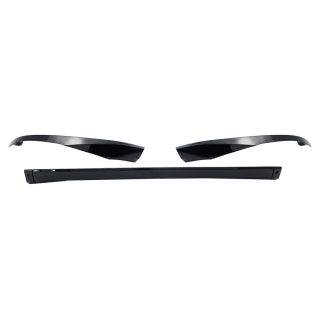 Frontlippe Frontspoiler Schwarz glanz für BMW 4er G26 Gran Coupe ab 2021