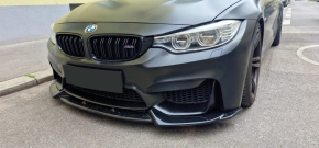 Frontlippe Frontspoiler V2 breit hochglanz passt für BMW M3 F80 / M4 F82 F83 ABE