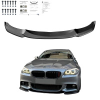 Frontlippe Frontspoiler hochglanz V2 für BMW 5er F10 F1