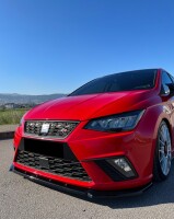 Frontlippe Frontspoiler schwarz glanz für SEAT Ibiza 5 
