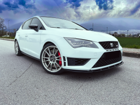Frontlippe Frontspoiler V2 glanz für Seat Leon FR Vorfacelift ab 2012-2017 + ABE