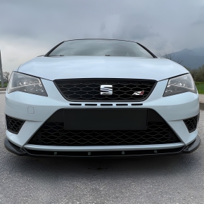 Frontlippe Frontspoiler V2 glanz für Seat Leon FR Vorfacelift ab 2012-2017 + ABE