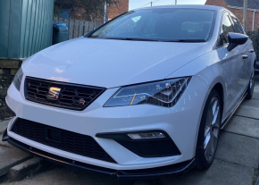 Frontlippe Frontspoiler V2 glanz für Seat Leon FR Facelift ab 2017 + ABE