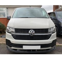 Frontlippe Frontspoiler schwarz glanz V1 für VW Transpo