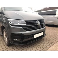 Frontlippe Frontspoiler schwarz glanz V2 für VW Transpo