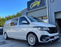 Frontlippe Frontspoiler schwarz glanz V2 für VW Transpo