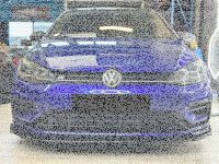 Frontlippe Frontspoiler V4 glanz für VW Golf 7 R Faceli