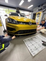 Frontlippe Frontspoiler V4 glanz für VW Golf 7 R Faceli
