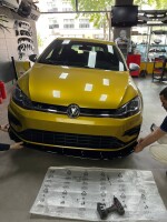 Frontlippe Frontspoiler V4 glanz für VW Golf 7 R Faceli