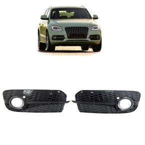 Nebelscheinwerfergitter Set Schwarz glanz passt für Audi Q5 8R Facelift ab 12-17