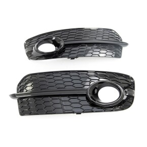 Nebelscheinwerfergitter Set Schwarz glanz passt für Audi Q5 8R Facelift ab 12-17
