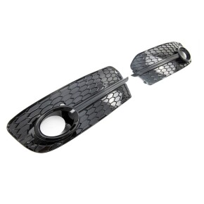Nebelscheinwerfergitter Set Schwarz glanz passt für Audi Q5 8R Facelift ab 12-17