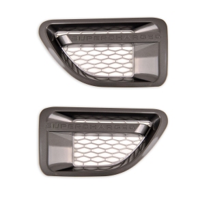 Kotflügelgitter Grill Schwarz glanz Silber für Range Rover Sport L320 ab 05-10