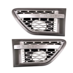 Kotflügelgitter Grill Grau Silber für Range...