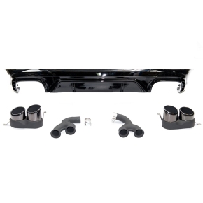 Sportdiffusor Heckdiffusor Schwarz glanz + Blenden passt für Audi Q5 F7 ab 17-20