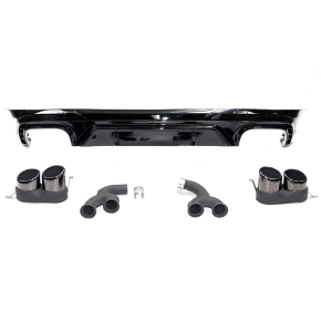 Sportdiffusor Heckdiffusor Schwarz glanz + Blenden passt...