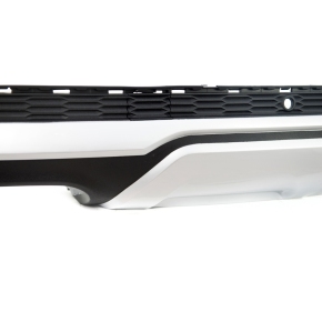 Sportdiffusor Heckdiffusor Schwarz silber + Blenden passt für Audi Q7 4M ab 2015