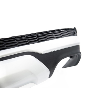 Sportdiffusor Heckdiffusor Schwarz silber + Blenden passt für Audi Q7 4M ab 2015