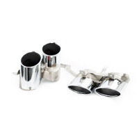 Sportdiffusor Heckdiffusor Schwarz silber + Blenden passt f&