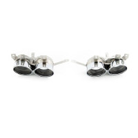 Sportdiffusor Heckdiffusor Schwarz silber + Blenden passt f&